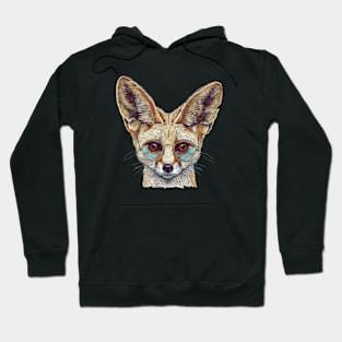 Desert Chic: The Fennec Fox with Specs! Hoodie